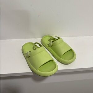 Zara Kids Bright Green Slide Sandals